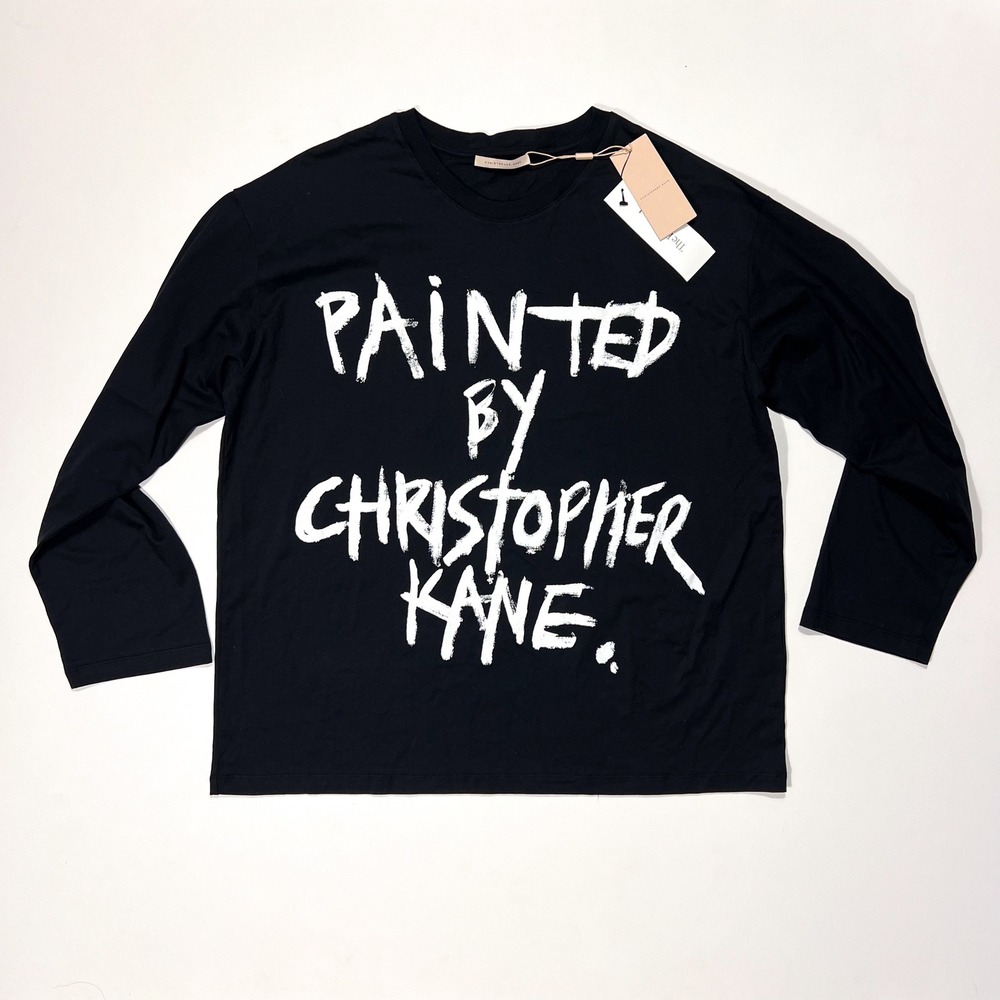 Christopher Kane Painted by Christopher Kane T-Shirt Black Long Sleeve